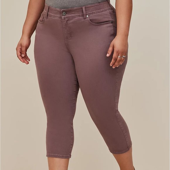 torrid Denim - ❤️NWT TORRID JEAN - CROP BOMBSHELL SKINNY - SUPER SOFT - HIGH-RISE BROWNISH TAN